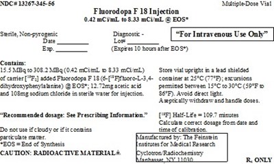 Fdopa Vial Label (Fdopa Vial Label 8.33mci Per mL)